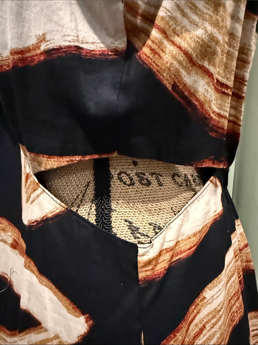 DKNY Black Maxi Dress with Cut-out Sides. - Picture 7 of 12